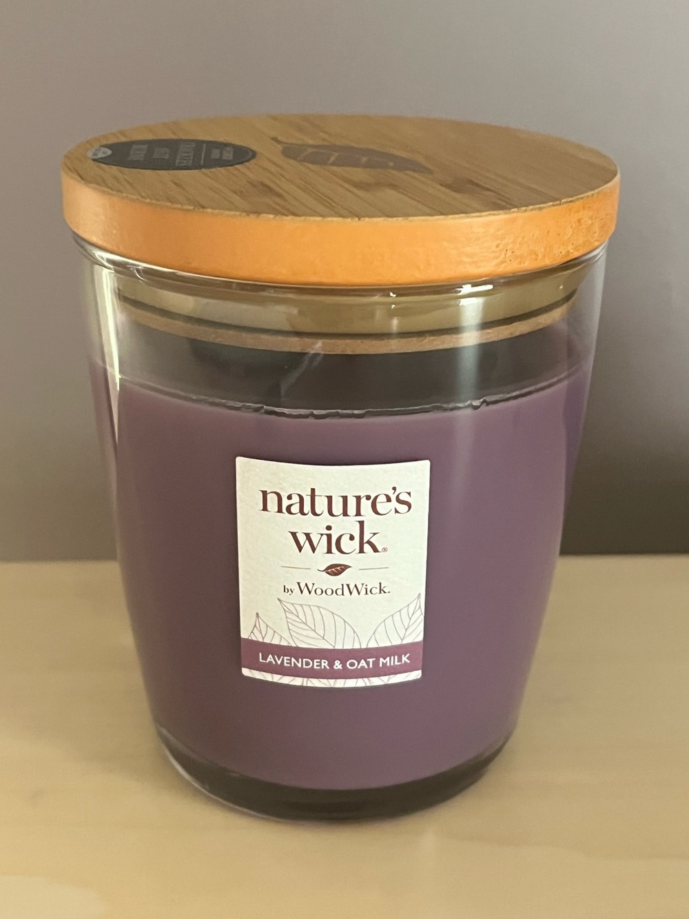 New WoodWick Nature’s Wick Lavender & Oat Milk 10 Oz. Candle